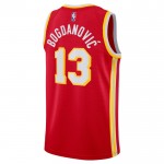 Maillot NBA Atlanta Hawks Bogdan Bogdanovic 13 Nike 2022-23 Icon Edition Rouge Swingman - Homme